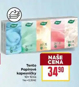 Billa Tento Papírové kapesníčky 10x10 ks nabídka