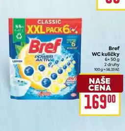 Billa Bref WC kuličky 6×50 g nabídka