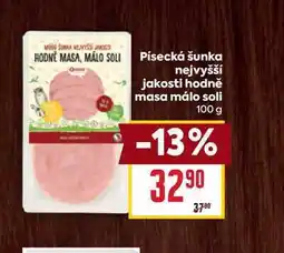 Billa Písecká šunka nejvyšší jakosti hodně masa málo soli 100 g nabídka
