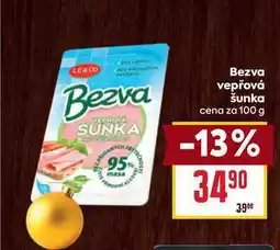 Billa Bezva vepřová šunka cena za 100 g nabídka