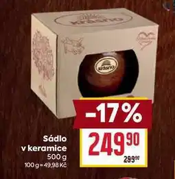 Billa Sádlo v keramice 500 g nabídka