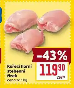 Billa Kuřecí horní stehenní řízek cena za 1 kg nabídka