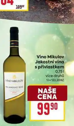 Billa Vino Mikulov Jakostní vína s přívlastkem 0,75l nabídka