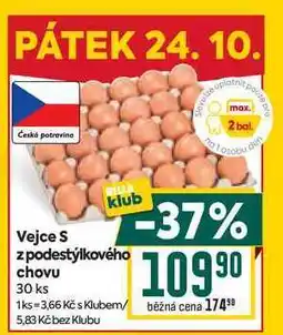 Billa Vejce S z podestýlkového chovu 30 ks nabídka
