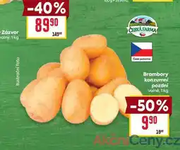 Billa Brambory konzumní pozdní volné, 1 kg nabídka