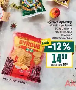 Billa Sýrové oplatky slané bryndzové 50 g nabídka