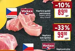 Billa Vepřový bok špička cena za 1 kg nabídka