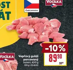 Billa Vepřový guláš porcovaný balení, 400 g nabídka