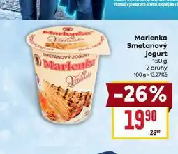 Billa Marlenka Smetanový jogurt 150 g nabídka