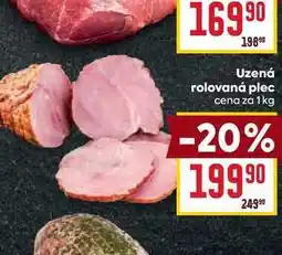 Billa Uzená rolovaná plec cena za 1 kg nabídka