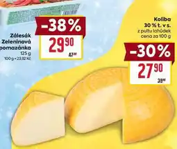 Billa Koliba 30% t. vs. z pultu lahůdek cena za 100 g nabídka