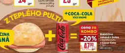 Billa Babiččina sekaná v bulce z teplého pultu + Coca-Cola 0,33l nabídka