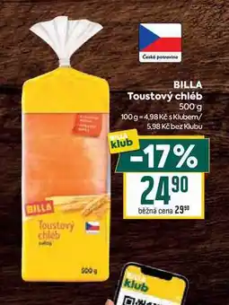 Billa BILLA Toustový chléb 500 g nabídka