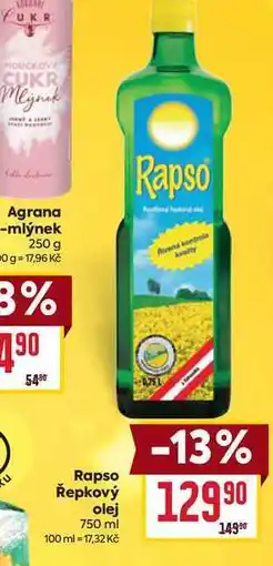 Billa Rapso Řepkový olej 750 ml nabídka