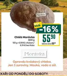 Billa Chléb Morávka 800 g nabídka