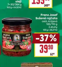 Billa Franz Josef Sušená rajčata celá, krájená 180/110 g nabídka