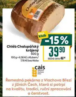 Billa Chléb Chalupářský krájený 500 g nabídka