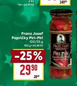 Billa Franz Josef Papričky Piri-Piri 100/55 g nabídka
