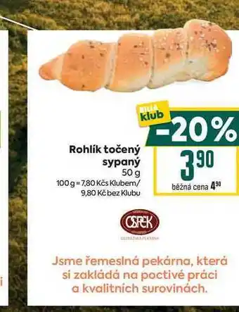 Rohlík točený sypaný 50 g