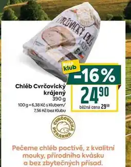 Billa Chléb Cvrčovický krájený 390 g nabídka