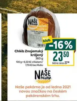 Billa Chléb Znojemský krájený 360 g nabídka