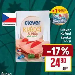 Billa Clever Kuřecí šunka 100g nabídka