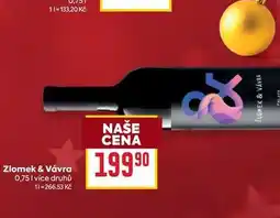 Billa Zlomek & Vávra 0,75l nabídka