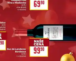 Billa Duc de Landerac Bordeaux 0,75l nabídka
