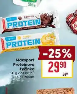 Billa MaxSport Proteinová tyčinka 50g, vybrané druhy nabídka