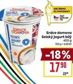 Billa Srdce domova Selský jogurt bílý 400 g nabídka