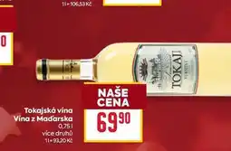 Billa Tokajská vína Vína z Maďarska 0,75l nabídka