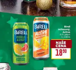 Billa Birell ochucený, Active 0,51, plech nabídka