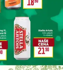Billa Stella Artois 0,51, plech nabídka