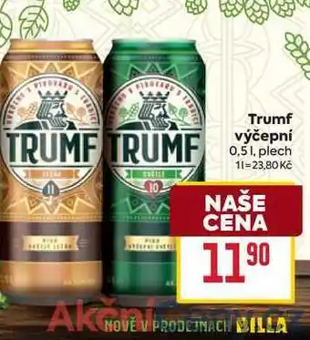 Billa Trumf výčepní 0,51, plech nabídka