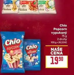 Billa Chio Popcorn vypukaný 75 g nabídka