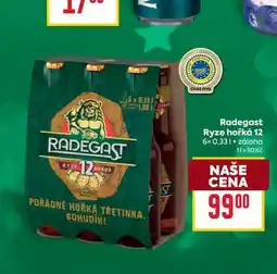 Billa Radegast Ryze hořká 12 6x0,33l nabídka