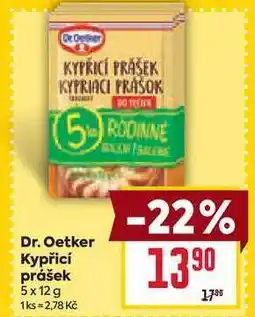 Billa Dr. Oetker Kypřicí prášek 5x12g nabídka