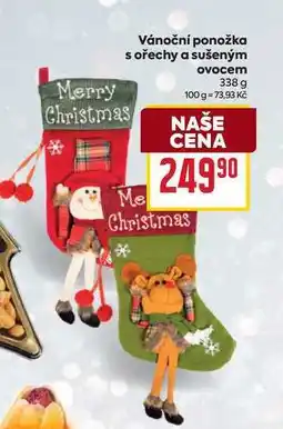 Billa Vánoční ponožka s ořechy a sušeným ovocem 338 g nabídka