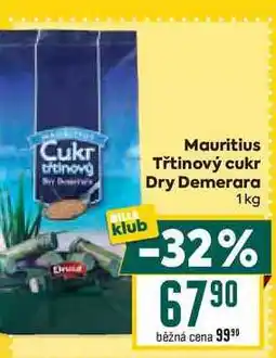 Billa Mauritius Třtinový cukr Dry Demerara 1kg nabídka