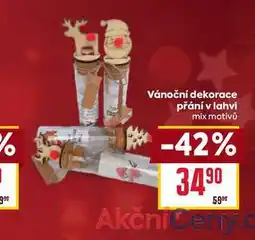 Billa Vánoční dekorace přání v lahvi mix motivů nabídka