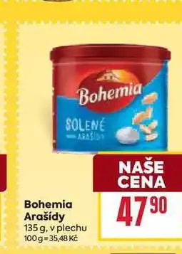 Billa Bohemia Arašídy v plechu 135g nabídka