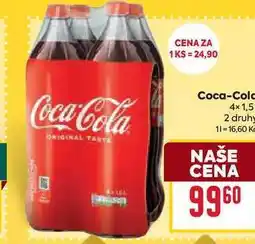Billa Coca-Cola 4x1,5l nabídka