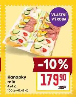 Billa Kanapky mix 424 g nabídka