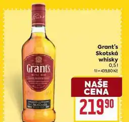 Billa Grant's Skotská whisky 0,5l nabídka
