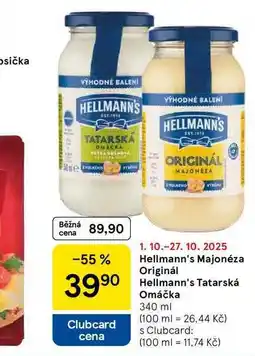 Tesco Hellmann's Majonéza Originál, 340 ml nabídka