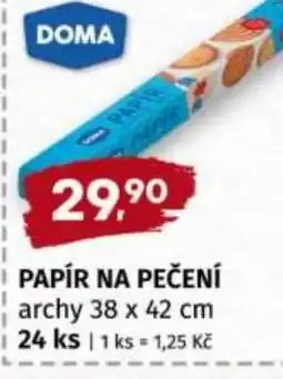 Terno DOMA Papír na pečení archy nabídka