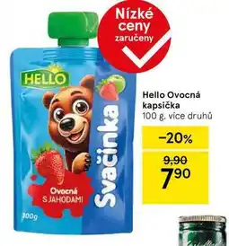 Tesco Hello Ovocná kapsička, 100 g, více druhů nabídka