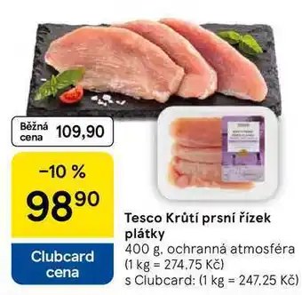 Tesco Tesco Krůtí prsní řízek plátky, 400 g nabídka