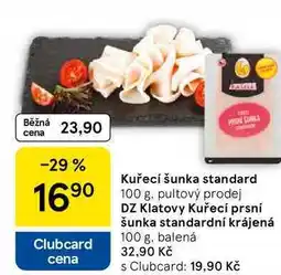 Tesco Kuřecí šunka standard, 100 g nabídka