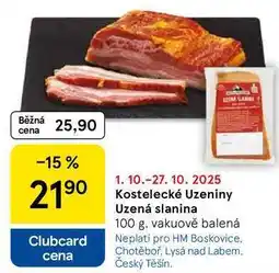 Tesco Kostelecké Uzeniny Uzená slanina, 100 g nabídka